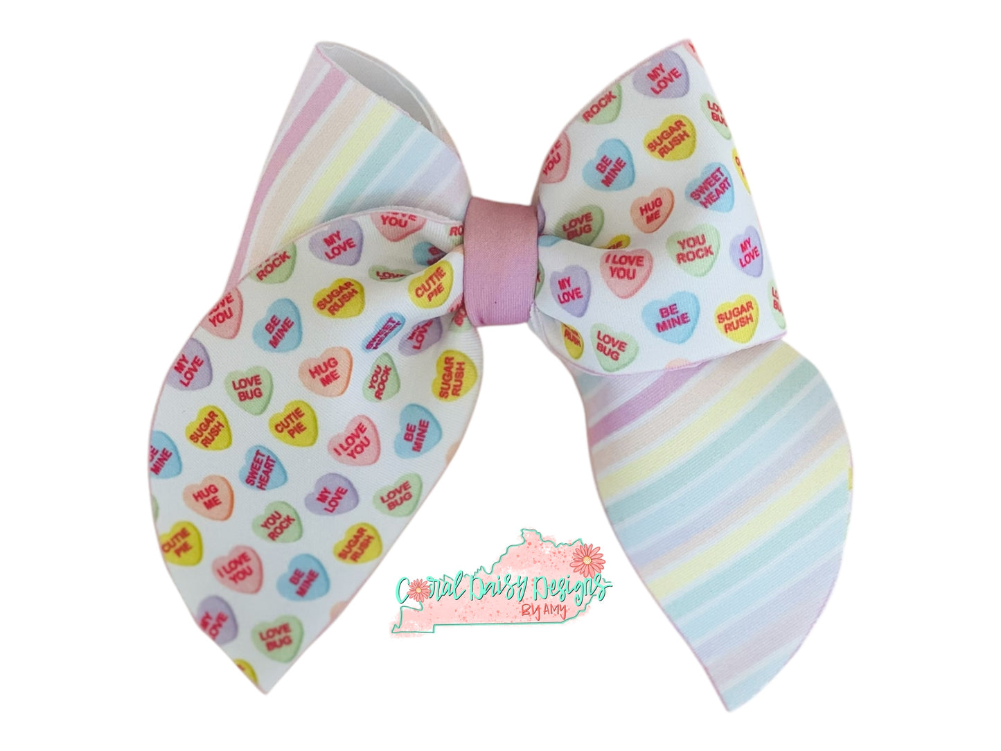 Pastel Candy Hearts Sailor Bow