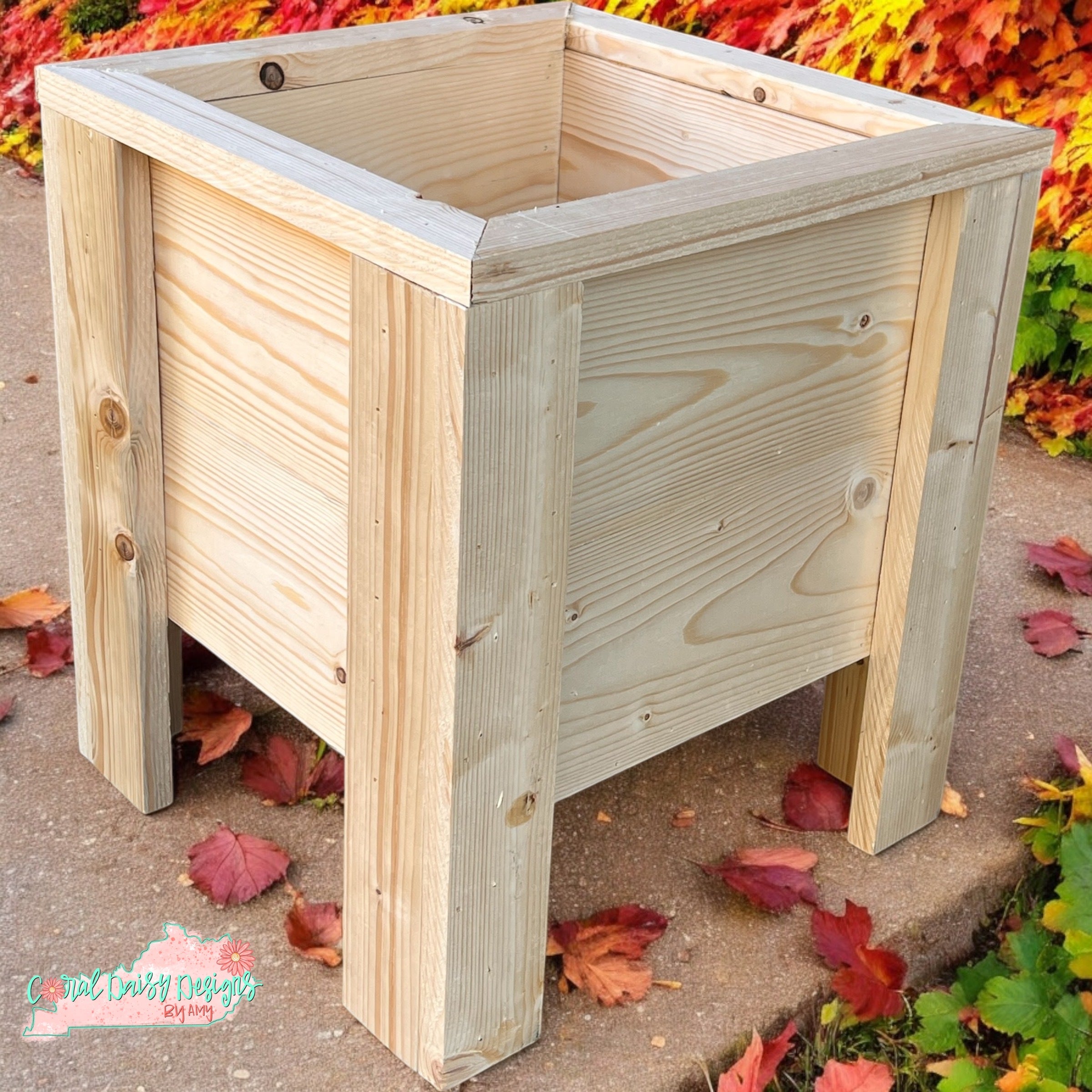 wooden box planters design Shaker style wooden planter box