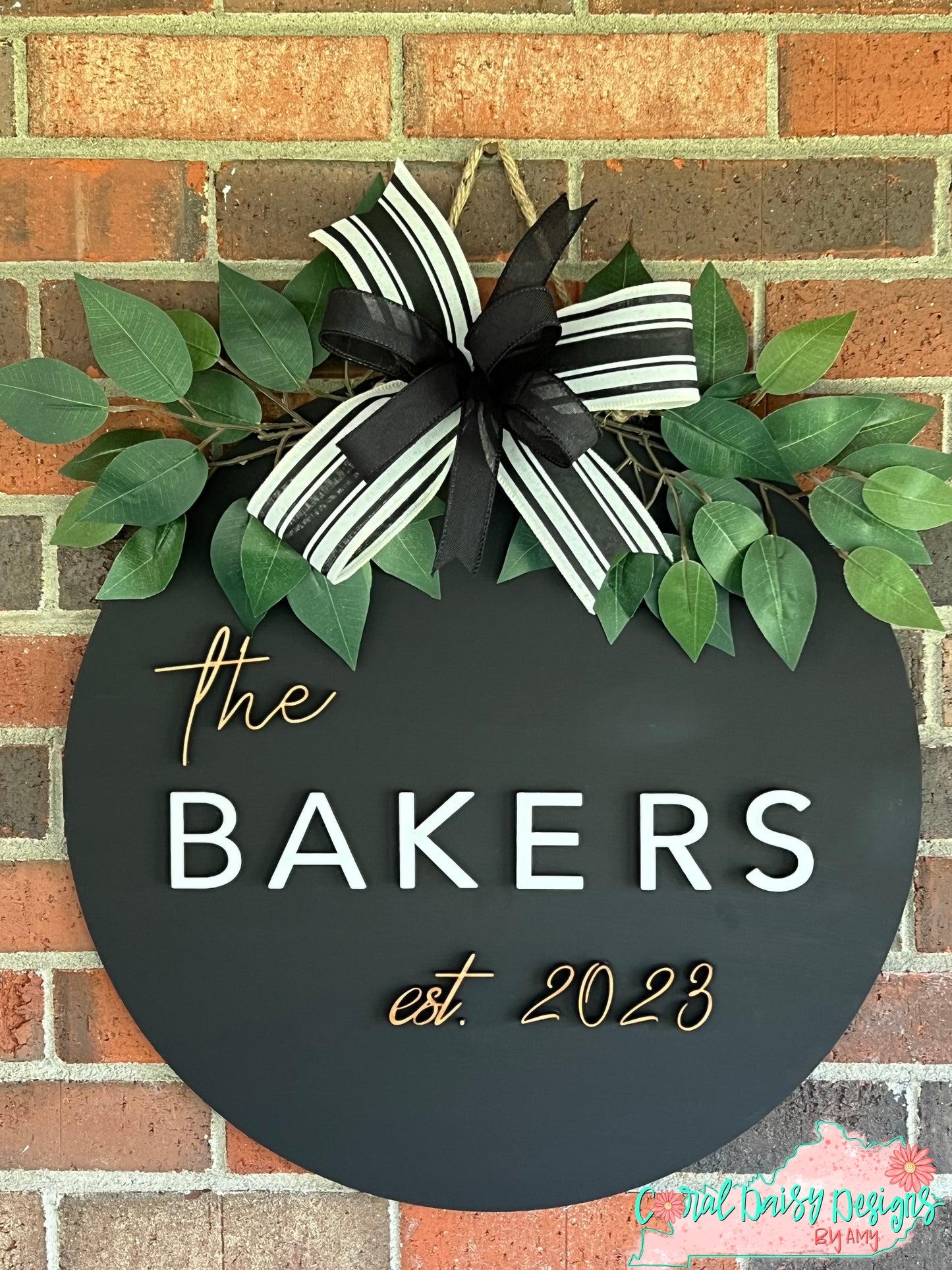 Classic slim custom name sign - PRSN006
