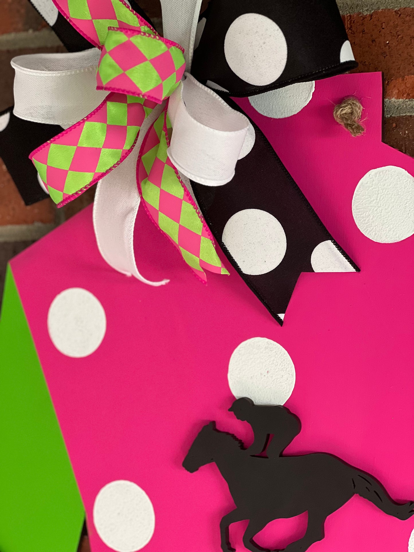 Jockey silk with polka dot body/horse/stripes - DRB004