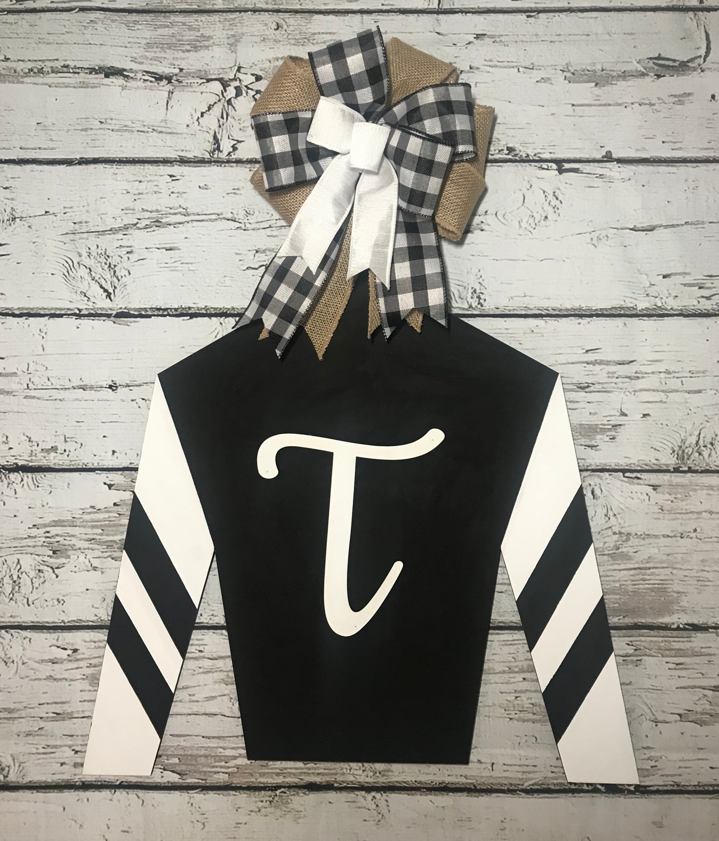 Jockey silk with initial/stripes - DRB006