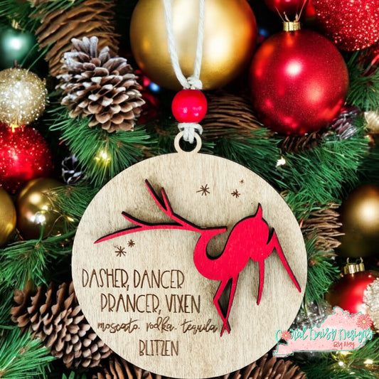 Dasher, Dancer, Prancer, Vixen….ornament - CHR063