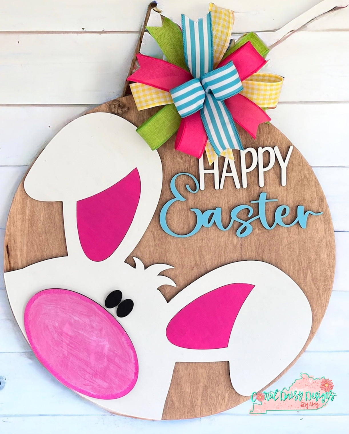 Happy Easter bunny face - ESTR029