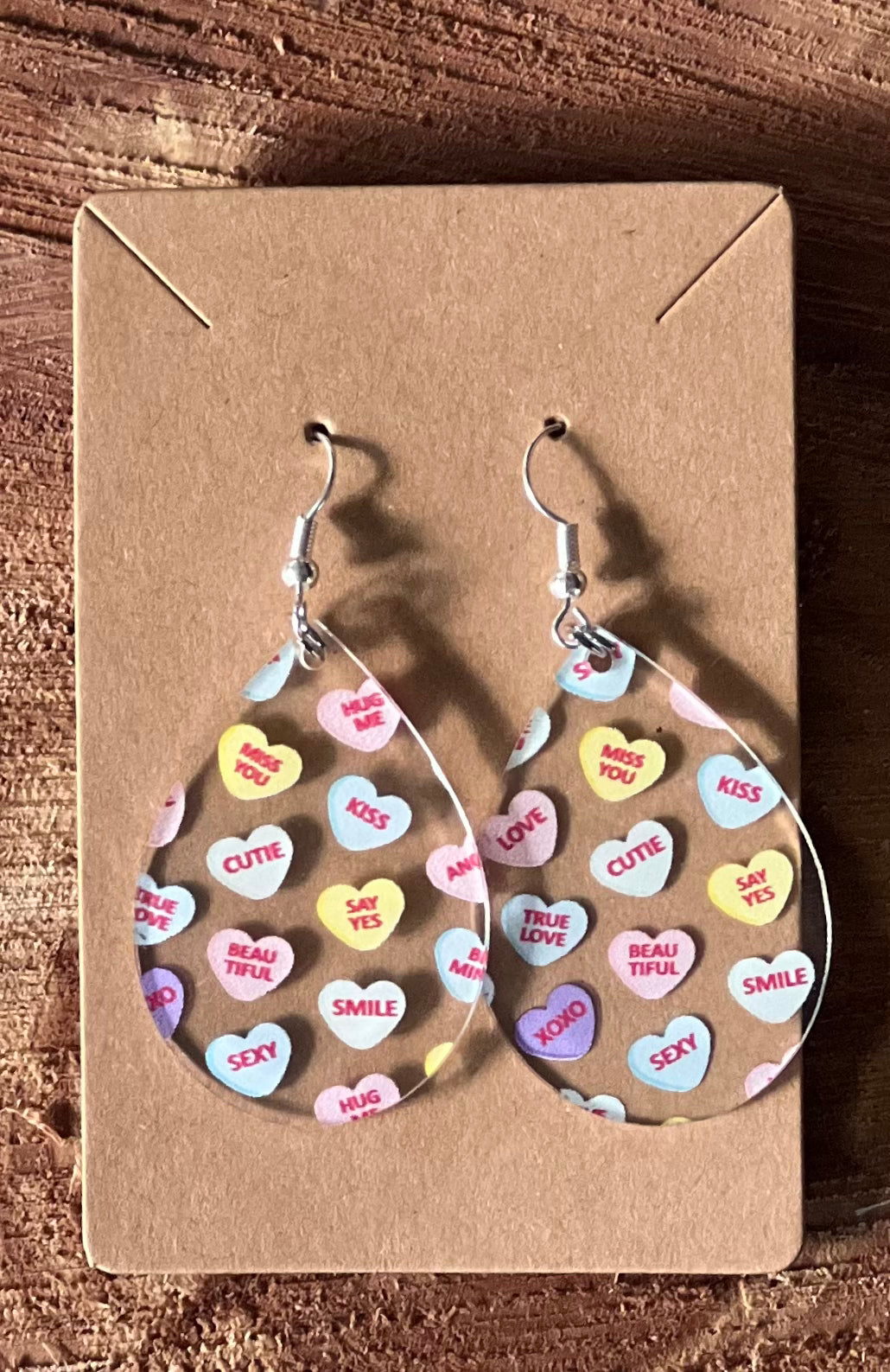 Teardrop - Clear Conversation hearts - EAR0009