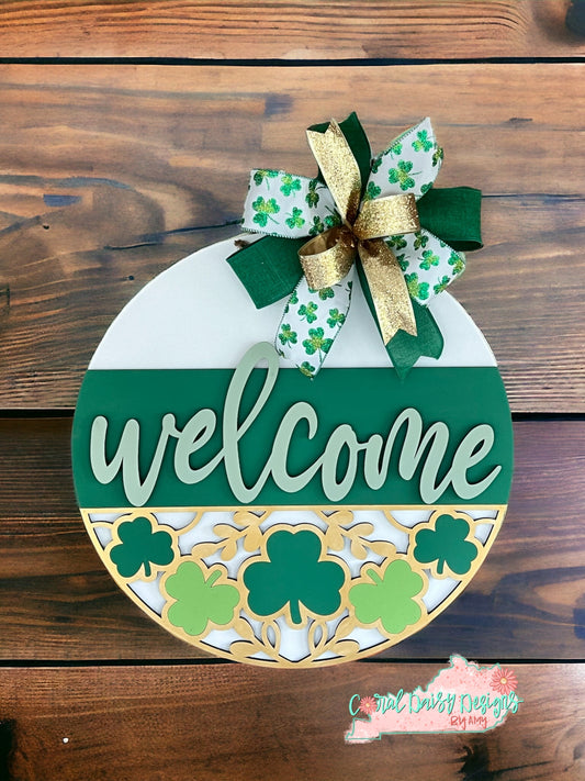 Welcome with Shamrocks - Pat012