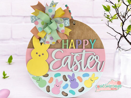 Happy Easter w/large bunny - ESTR032