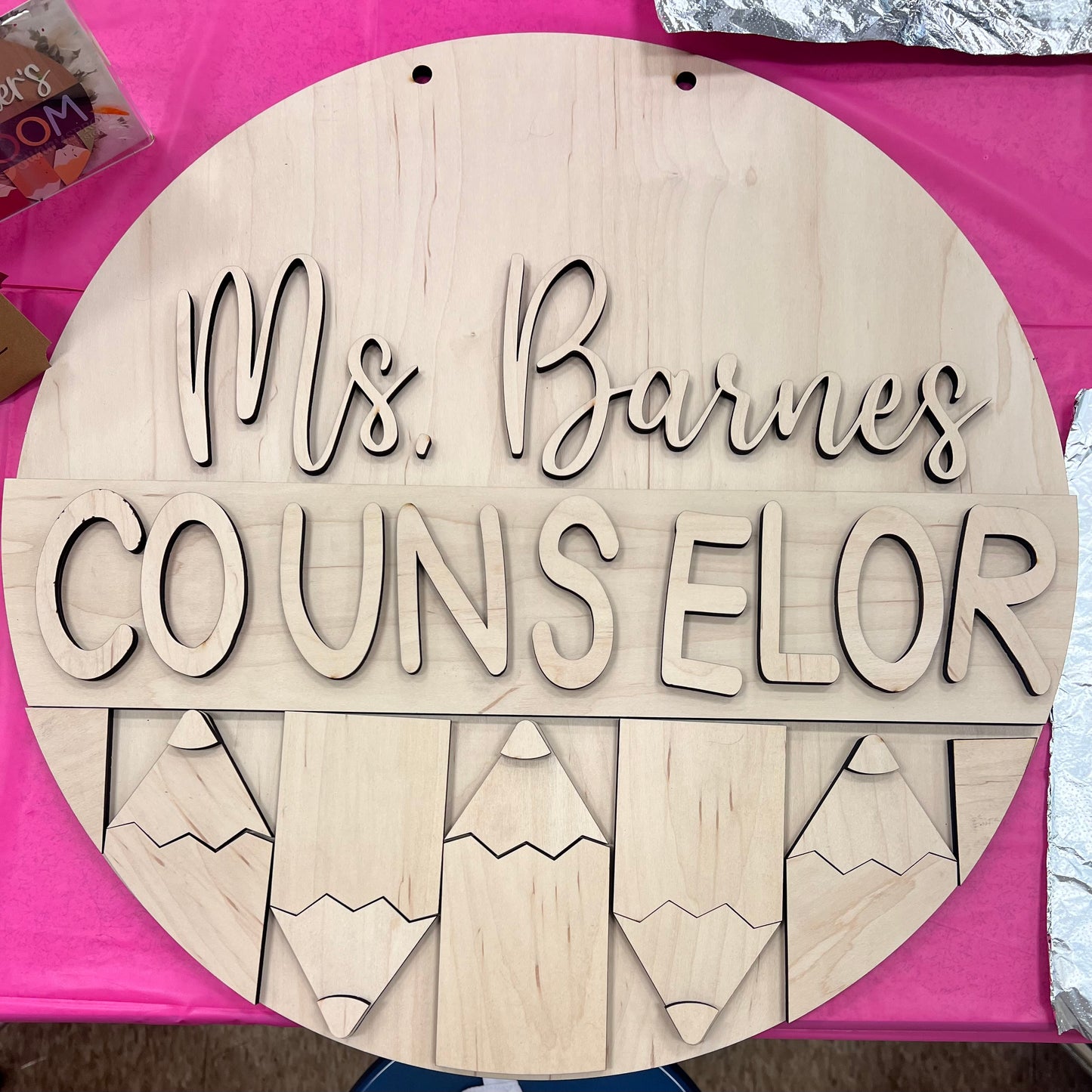 Painted Personalized teacher sign - TCHR006