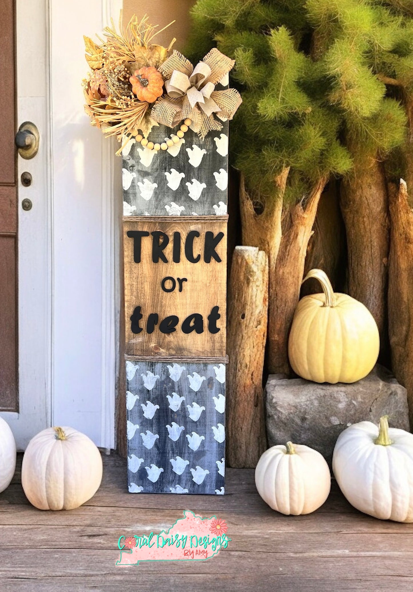 Rustic Trick or Treat porch leaner- LEANER004