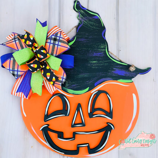 Pumpkin with witch hat - HALL018