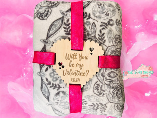 Will you be my Valentine? Blanket tag - Val020