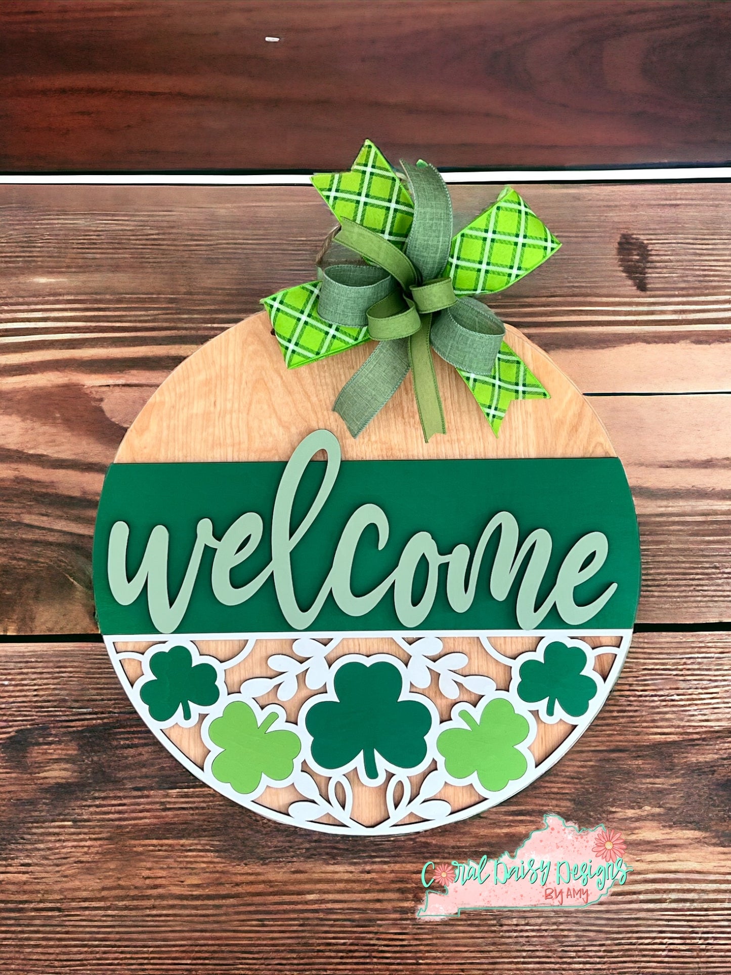 Welcome with Shamrocks - Pat012