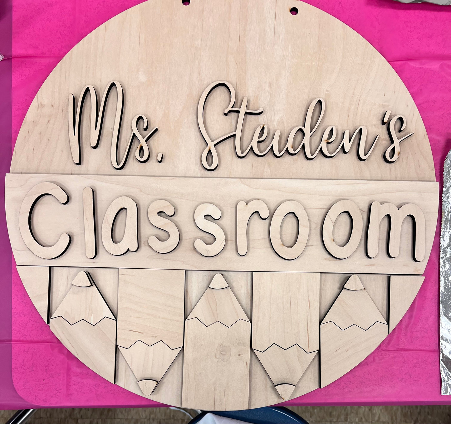 Painted Personalized teacher sign - TCHR006