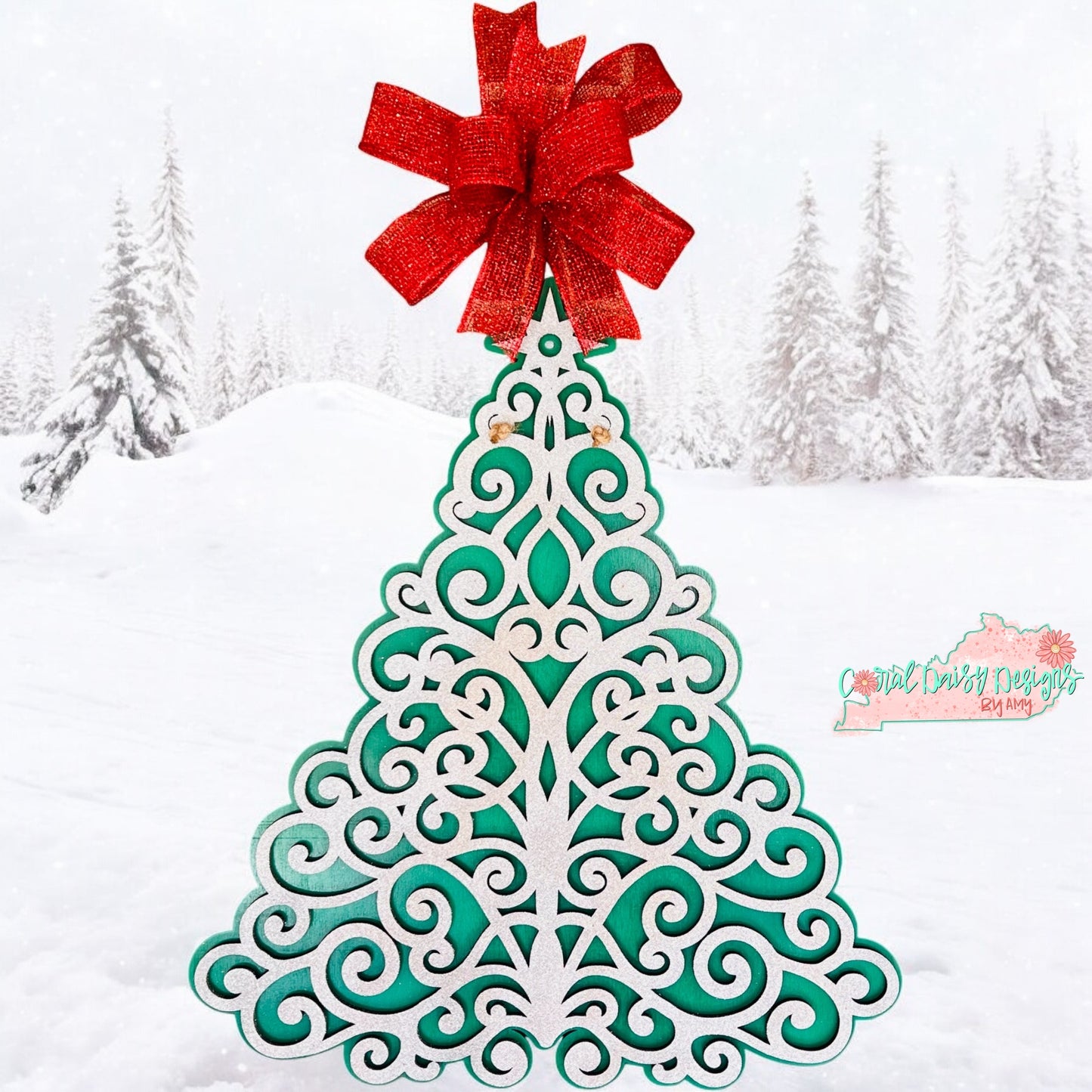 Toile Christmas tree - CHR061