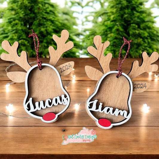 Personalized Reindeer ornament - CHR053