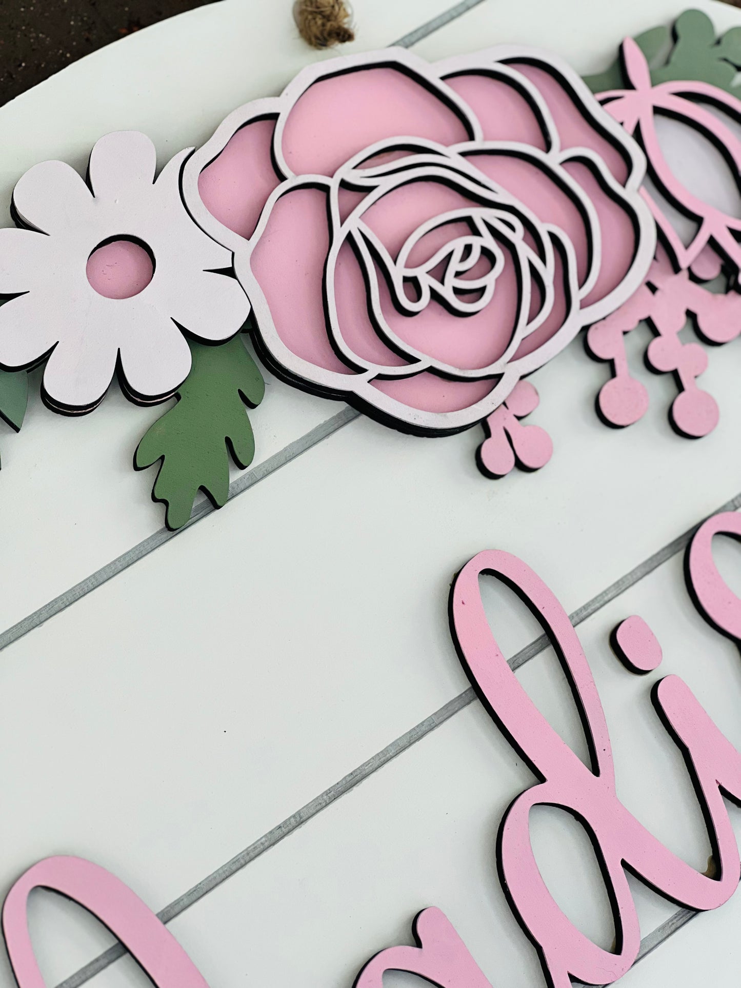 Floral theme nursery sign - KIDS012