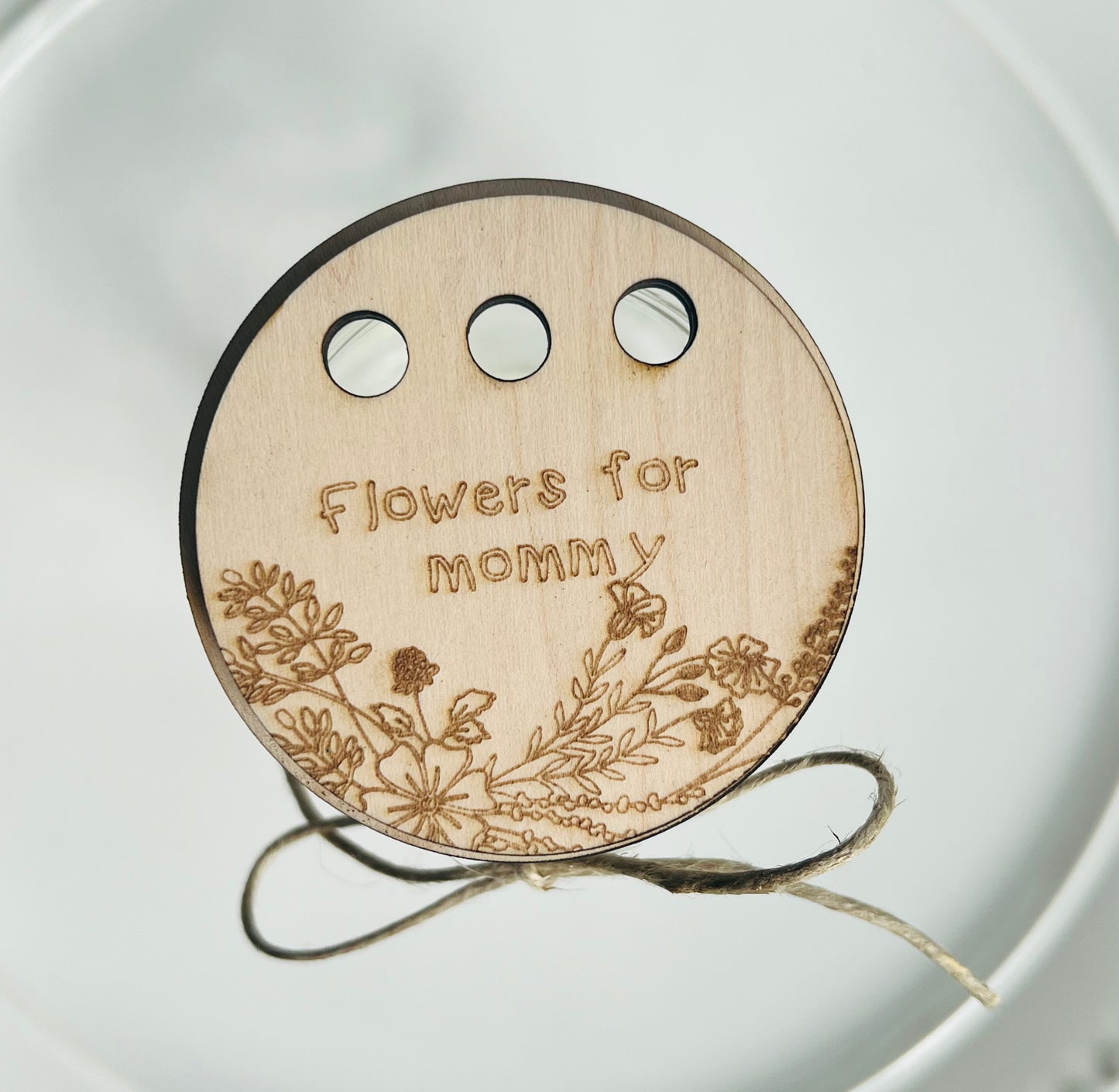 Mason jar flower vases w/ scripted lid - SPR015