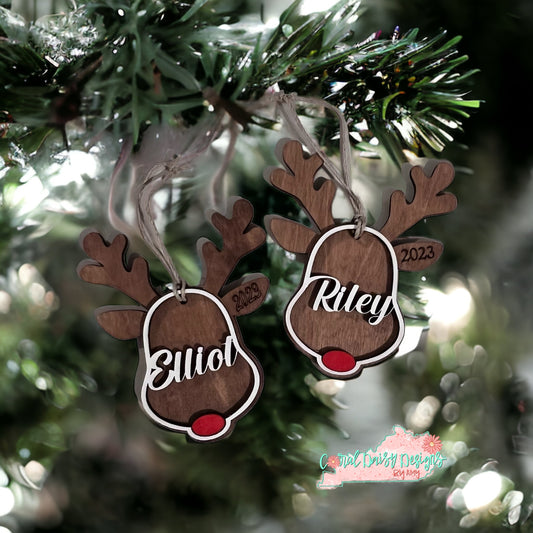 Personalized Reindeer ornament - CHR053