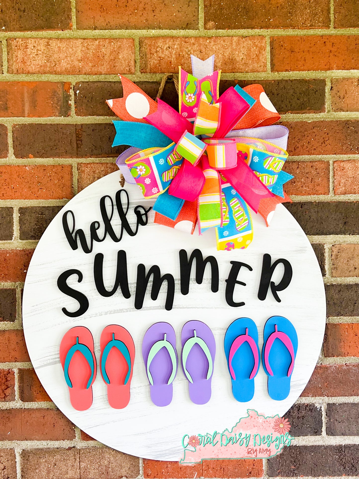 Hello Summer flip flops - SUMM0016