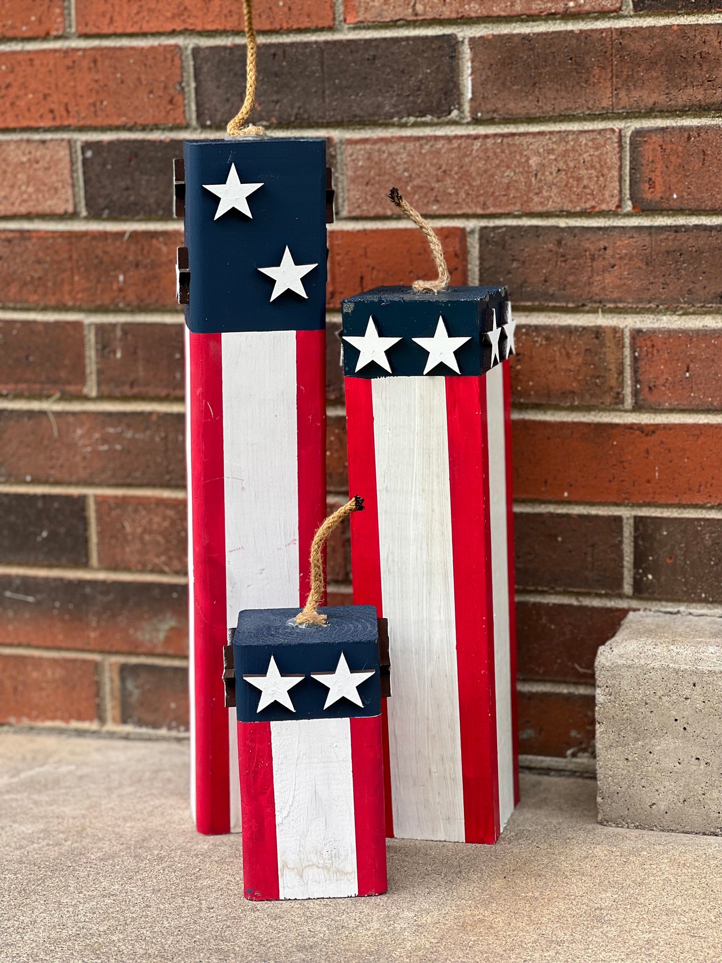 Rustic wooden fireworks - PATRIOTIC013