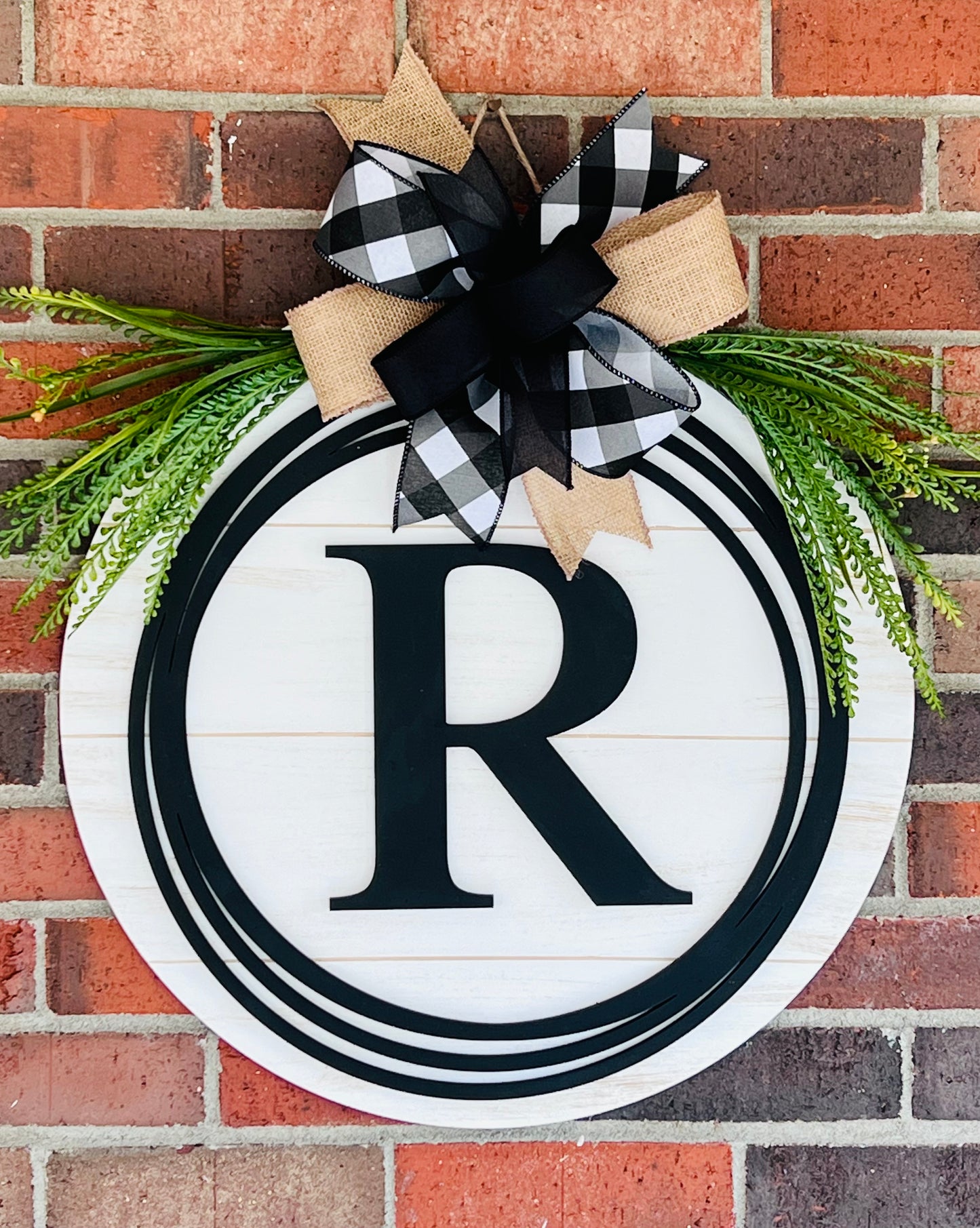 Rustic initial custom name sign - PRSN004