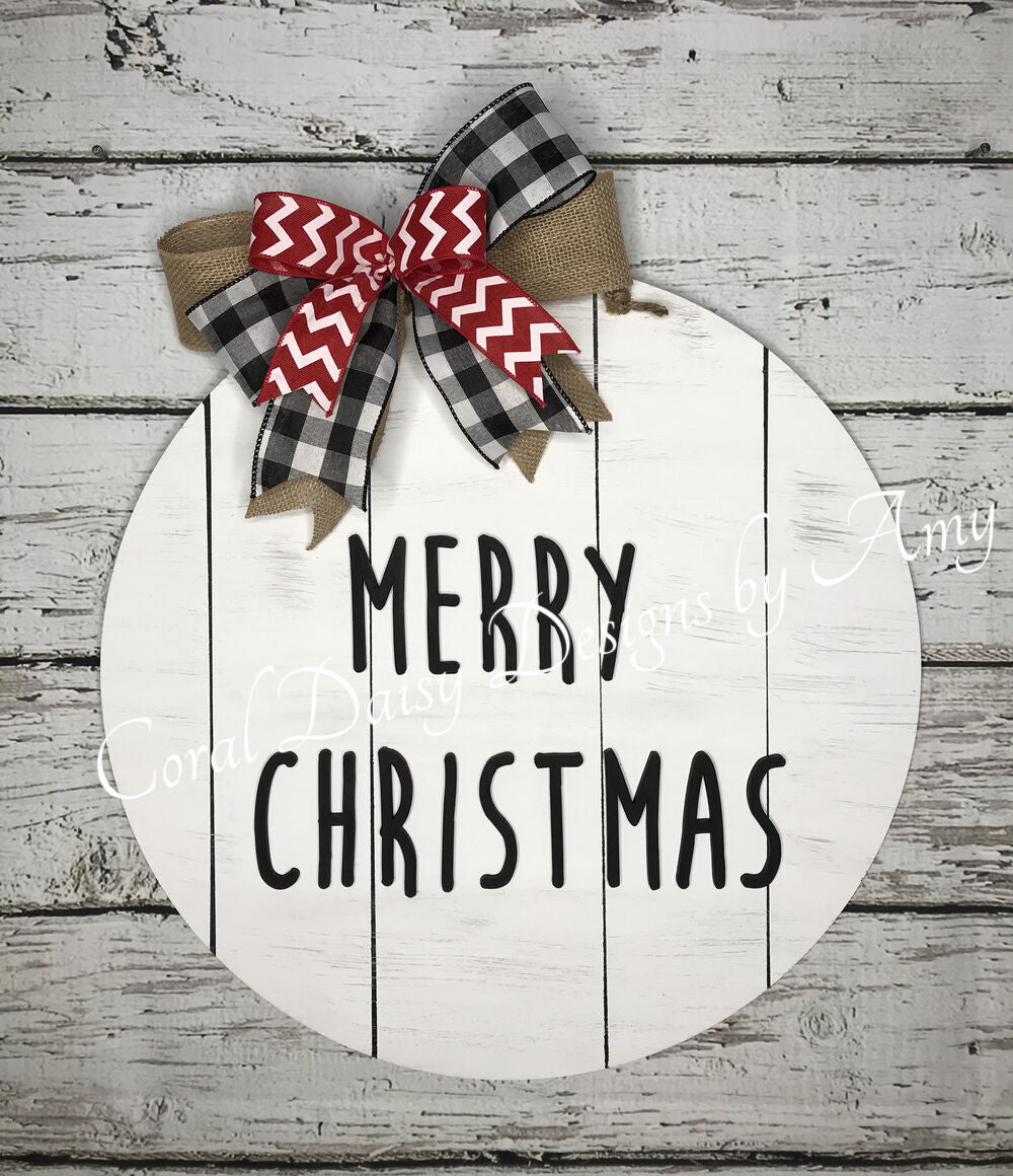 Rustic shiplap Merry Christmas - CHR009