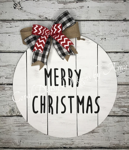 Rustic shiplap Merry Christmas - CHR009