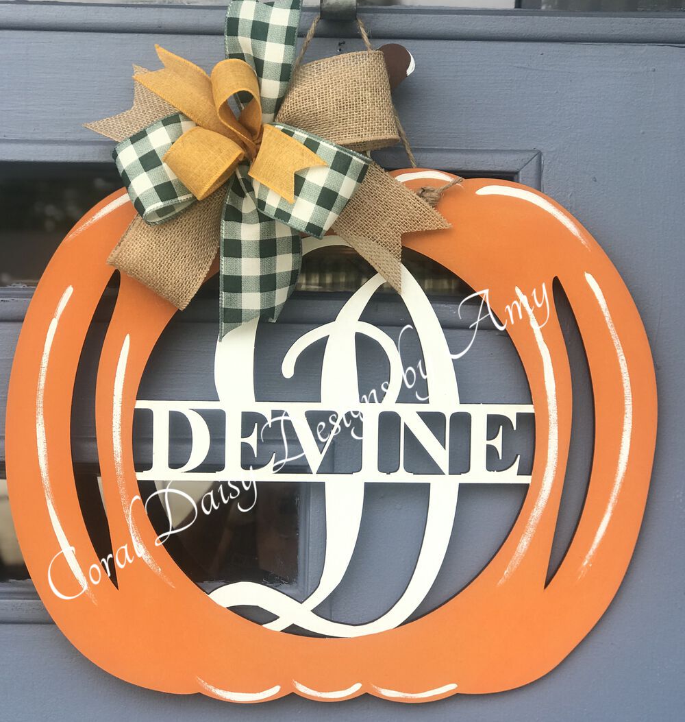 Custom Name Slit Pumpkin -FALL006