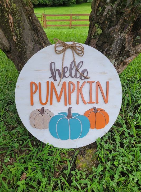 Hello Pumpkin 3 pumpkins - FALL022