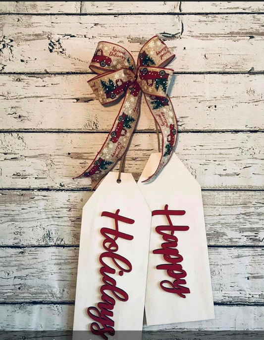 Happy Holidays door tags - CHR019