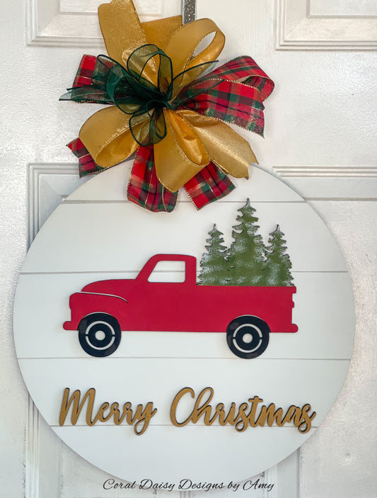 Country Merry Christmas truck - CHR023