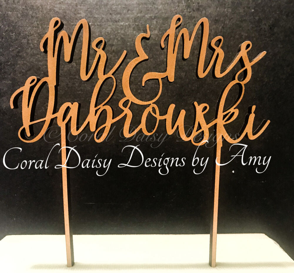 Mr. & Mrs. Wedding cake topper - TOPPER001