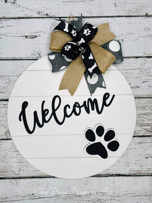 Welcome w/paw - EVRD009