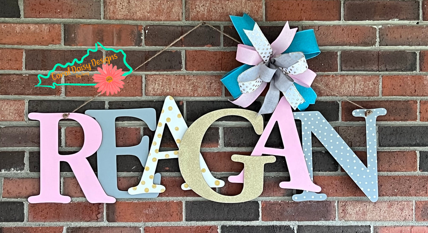 Individual letter Custom Wall Art - KIDS006