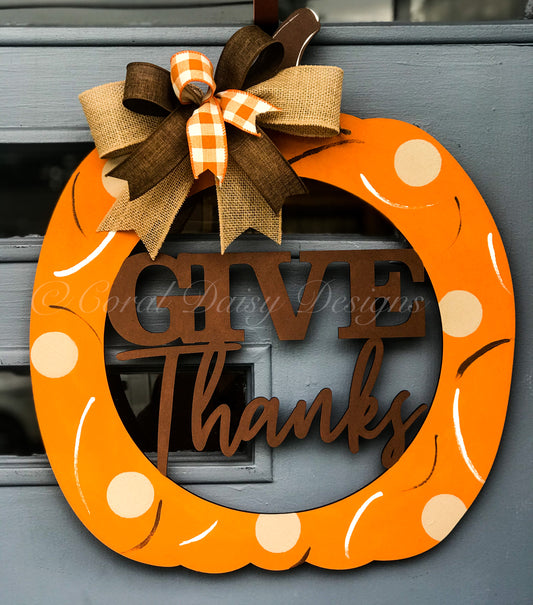Give Thanks solid pumpkin - TH010