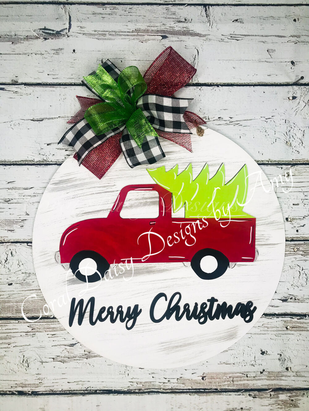 Whimsical Merry Christmas truck - CHR014