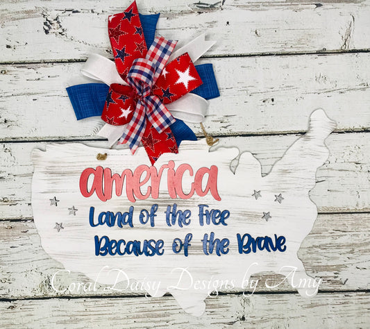 America Land of the free because of the brave - PATRIOTIC011