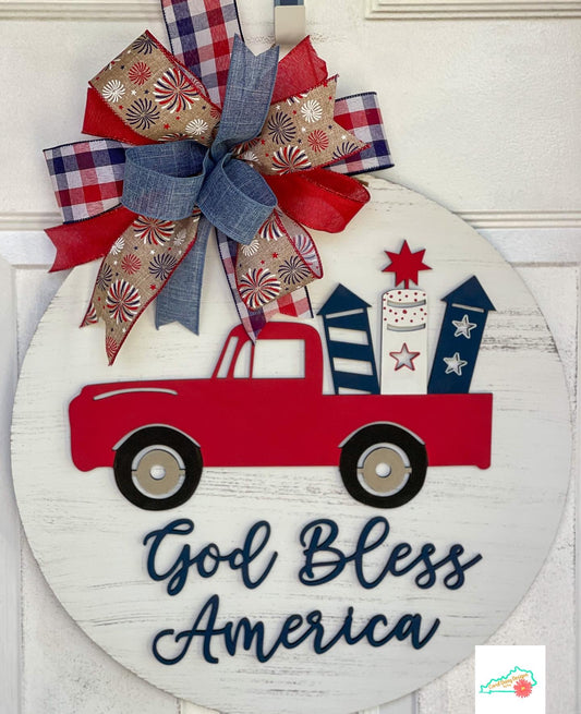 God Bless America truck - PATRIOTIC001