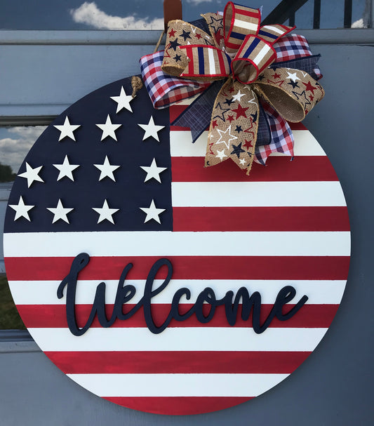 Welcome flag - PATRIOTIC004