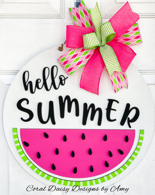 Hello summer watermelon slice - LAKE013